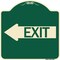 Signmission Exit With Left Arrow Heavy-Gauge Aluminum Architectural Sign, 18" H, 18" L, G-1818-24607 A-DES-G-1818-24607 - alternate 1